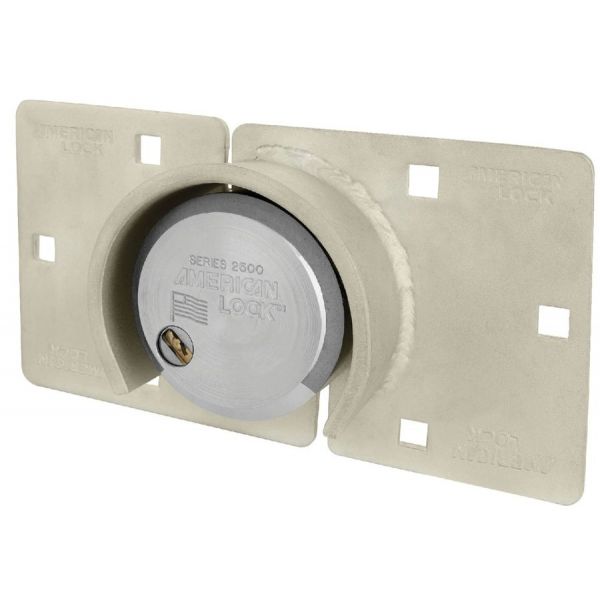 2-7/8IN (73MM) SOLID STEEL REKEYABLE 6-PIN TUMBLER HIDDEN SHACKLE PADLOCK,  FRONT KEYWAY, WITH ATTACHED HIGH SECURITY HASP, A2500LHC1 | Howard Supply