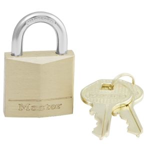 MAS-130D PADLOCK 1-3/16 SOLID BRASS