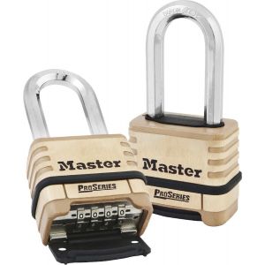 2-1/4IN (57MM) WIDE PROSERIES? BRASS RESETTABLE COMBINATION PADLOCK WITH 2-1/16IN (53MM) SHACKLE, 1175DLH
