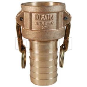 CAM & GROOVE TYPE C COUPLER X HOSE SHANK 2 BRASS, 200-C-BR
