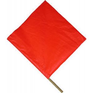 SAF-FLAG ORANGE 18X18 VINYL W/ HANDLE