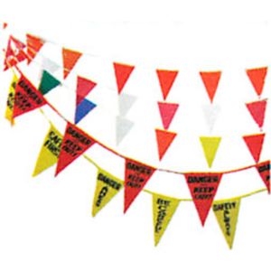 FLAGGING TAPE, PENNANT MARKER DANGER/KEEP OUT 60' RED, 17261