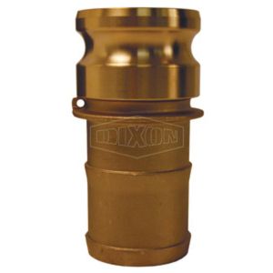 GLOBAL CAM & GROOVE TYPE E ADAPTER X HOSE SHANK 2 BRASS, G200-E-BR