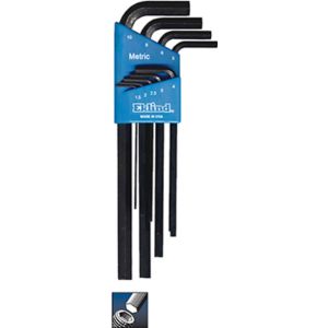HEX KEY SET, 9-PC 1.5 - 10MM LONG W/ HOLDER, 10609