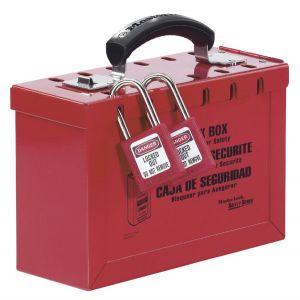 MAS-LOCKOUT BOX METAL RED MAX:13