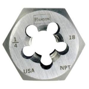 PIPE TAPER HEX DIE, HCS RETHREAD 3/4 - 14 NPT, 7406