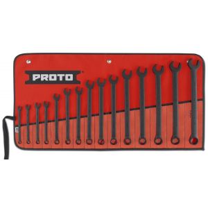 PROTO? 15 PIECE BLACK OXIDE METRIC COMBINATION ASD WRENCH SET - 12 POINT, J1200F-MBASD