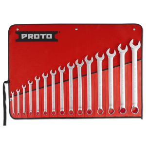 PROTO? 15 PIECE SATIN COMBINATION ASD WRENCH SET - 12 POINT, J1200FASD