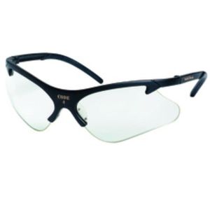 SAFETY GLASSES, CODE 4 BLACK/CLEAR, 19833