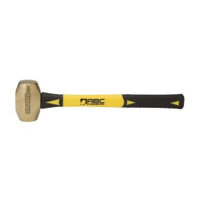 SLEDGE HAMMER, 4LB BRASS 14" FIBERGLASS HANDLE, ABC4BF