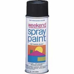 SPRAY PAINT, GLOSS BLACK WEEKEND 11-OZ, K358