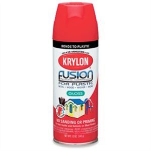 SPRAY PAINT, GLOSS RED PEPPER FOR PLASTIC 12-OZ, K02328001