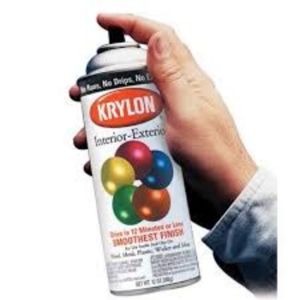 SPRAY PAINT, GLOSS STONE GRAY INT/EXT 12-OZ, K01605
