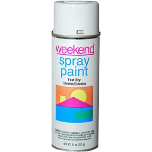 SPRAY PAINT, GLOSS WHITE WEEKEND 11-OZ, K357