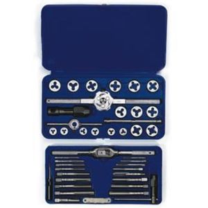 TAP & HEX DIE SET, 41-PC MACHINE SCREW / FRACTIONAL, 24606