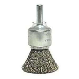 WIRE BRUSH, CRIMPED WIRE END 3/4, .0104 STEEL FILL, COATED CUP, 11004
