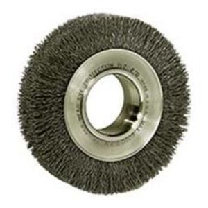 WIRE WHEEL, CRIMPED 6, MEDIUM FACE, .0118 STEEL FILL, 2 ARBOR HOLE, 06070