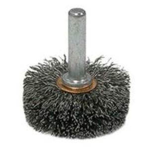 WIRE WHEEL, CRIMPED CONFLEX  STEM MOUNTED 1-3/4, .006 STEEL FILL, 1/4 STEM, 17605
