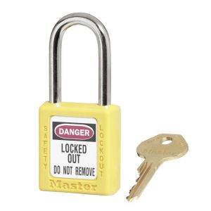MAS-410YLW PADLOCK 1-1/2 SFTY LCKOUT YLW